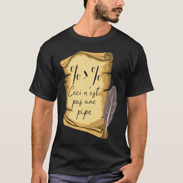 Camiseta Art History Ceci n'est Pas Une Pipe Data Scientist (Frente)