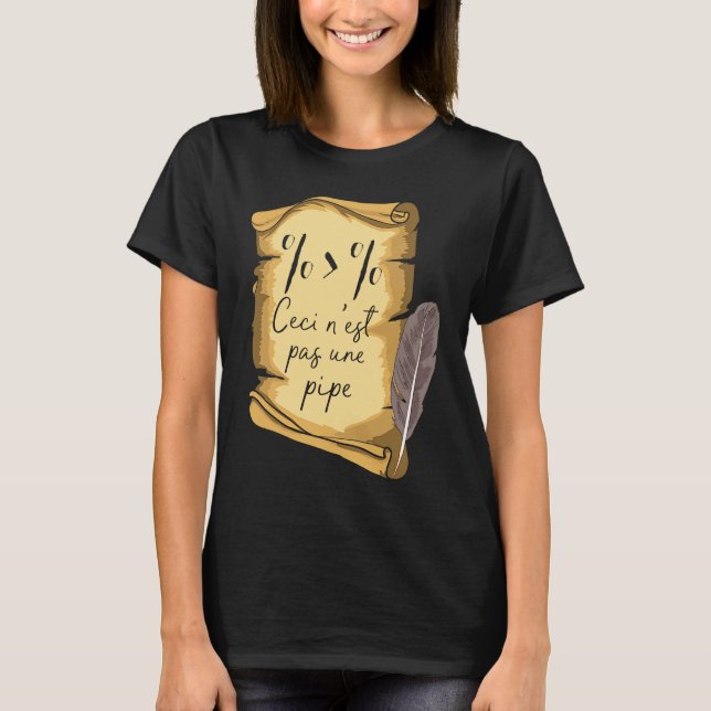 Camiseta Art History Ceci n'est Pas Une Pipe Data Scientist (Frente)