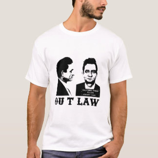 Camiseta Art Johnny Cash Out Lei Homens Mulheres Essencial 