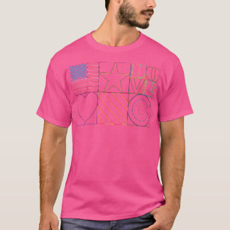 Camiseta Art Lines USA