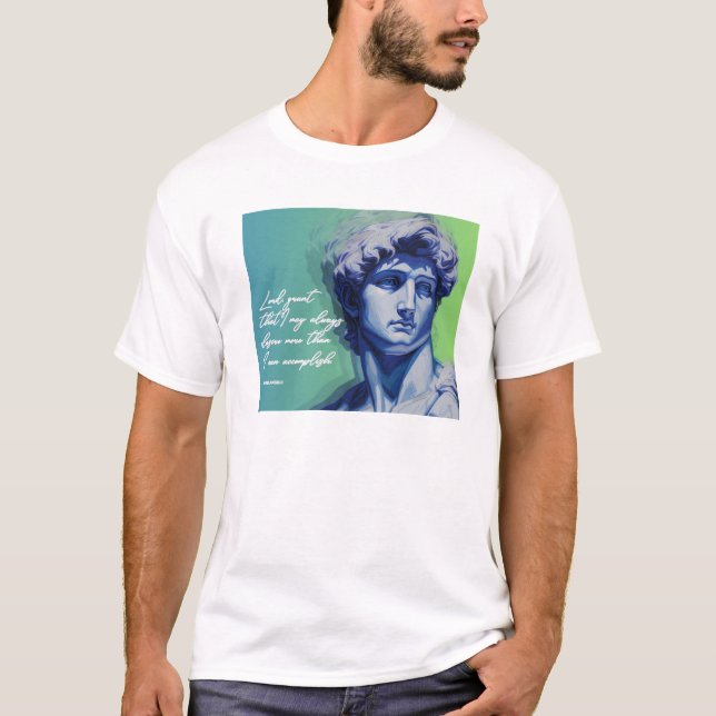 Camiseta Art Never Dies | Escultura de David (Frente)