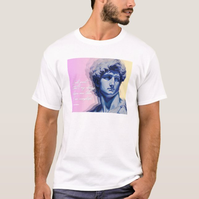 Camiseta Art Never Dies | Escultura de David (Frente)