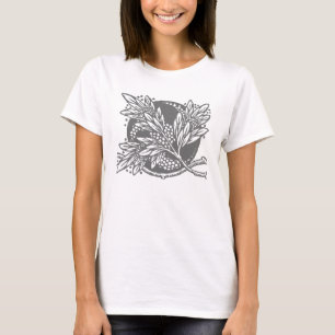 Camiseta Art Nouveau Fllower Minimalismo Floral