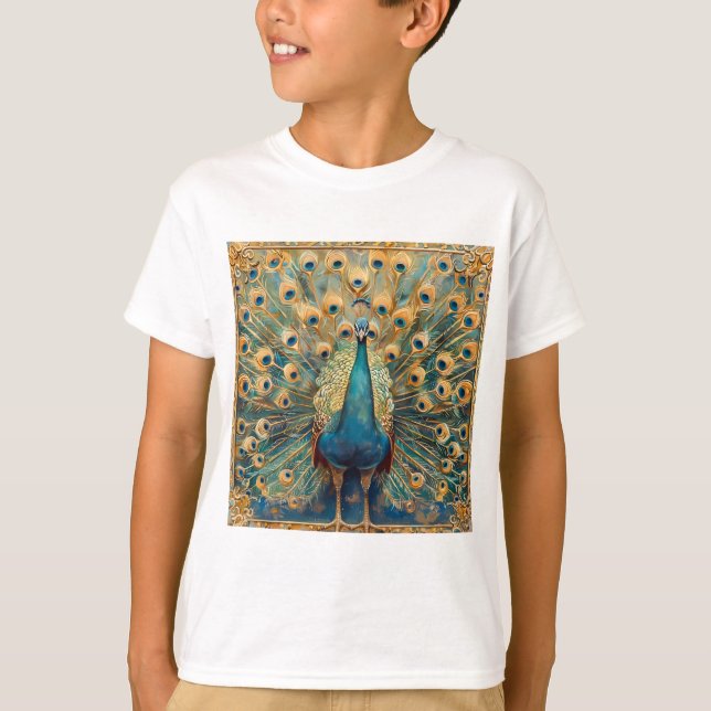 Camiseta Art Nouveau Peacock (Frente)