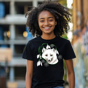 Camiseta Art Nouveau Raposa Branca Árctica