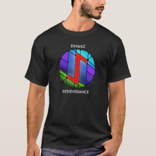 Camiseta Art Nouveau Rune Eihwaz - Perseverança