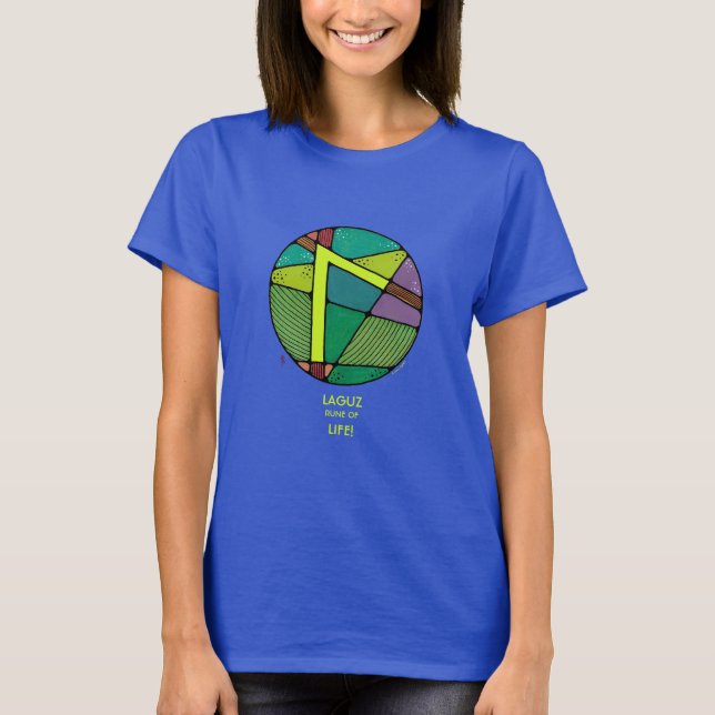 Camiseta Art Nouveau Rune Shirt Laguz - Vida! (Frente)
