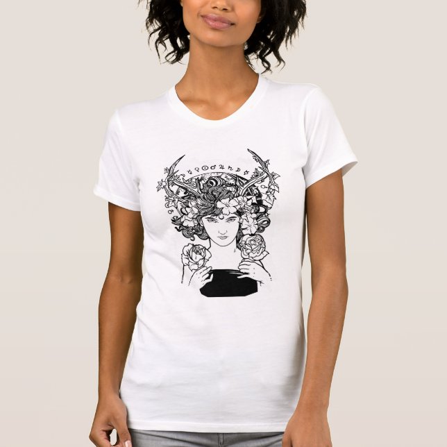 Camiseta Art Nouveau Style Witch (Frente)