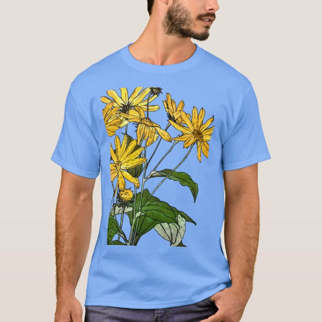 Camiseta Art Nouveau Sunflower (Frente)