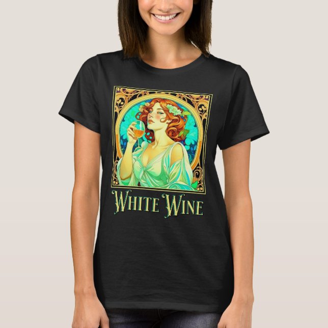 Camiseta Art Nouveau Vinho Branco (Frente)