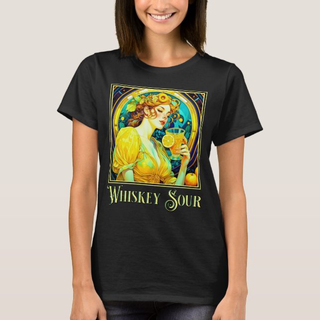Camiseta Art Nouveau Whiskey Sour (Frente)