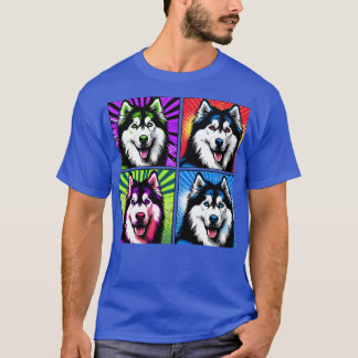 Camiseta Art Siberian Husky Tee Sleek Canine Couture
