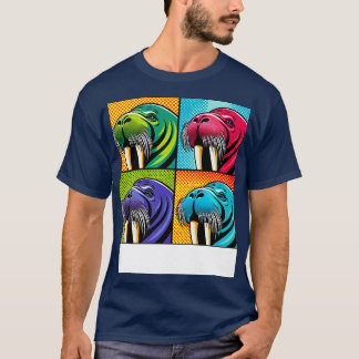 Camiseta Art Walrus Tee Marine Mammal Statement