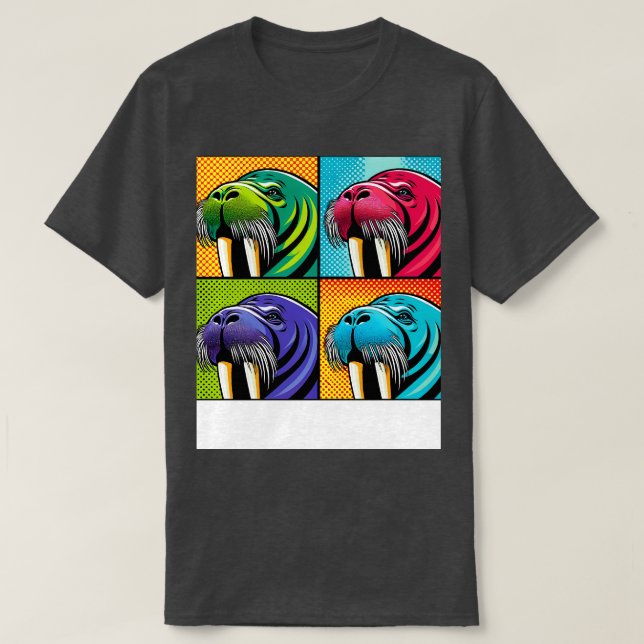 Camiseta Art Walrus Tee Marine Mammal Statement (Frente do Design)