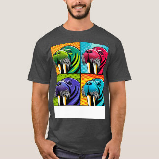 Camiseta Art Walrus Tee Marine Mammal Statement