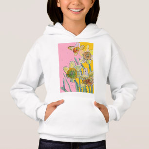 Camiseta Arte a aquarela amarela Daffodil Girls T Shirt