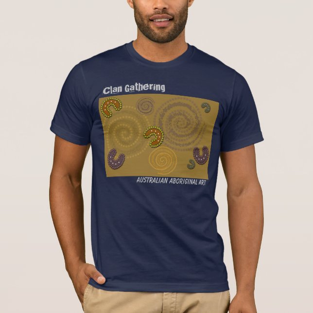 Camiseta Arte aborígene australiana - T dos homens (Frente)