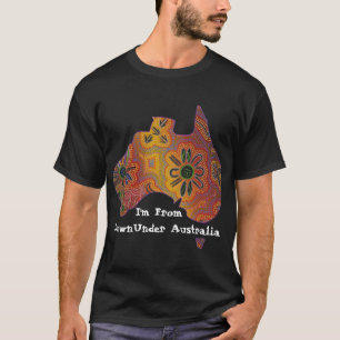 Camiseta Arte aborígene do ponto de Austrália projetada
