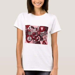 Camiseta Arte abstracta fabulosa do Carafe e dos vidros do