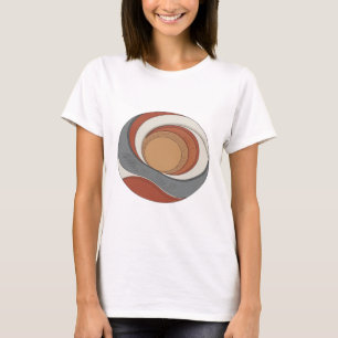 Camiseta Arte abstrata cinza espirituosa Design gráfico v2