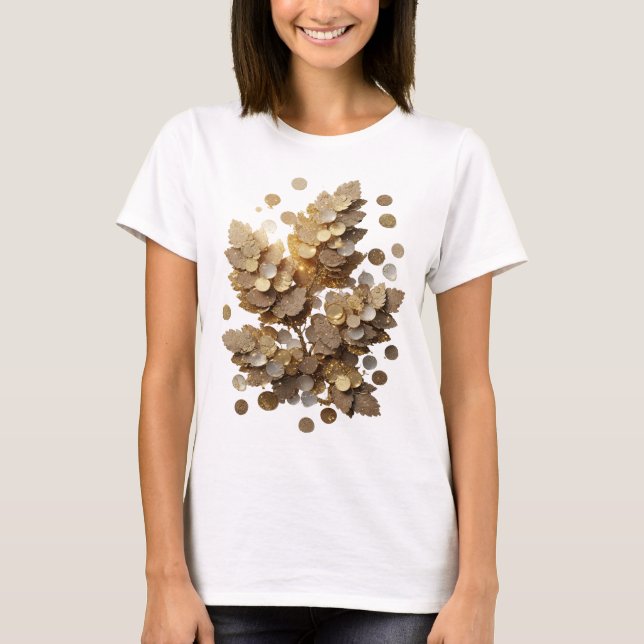 Camiseta ARTE ABSTRATA Cinza IMPRENSA DE MODA Tendência (Frente)