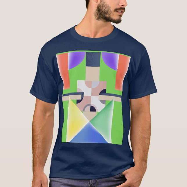 CAMISETA ARTE ABSTRATA COLORIDA (Frente)