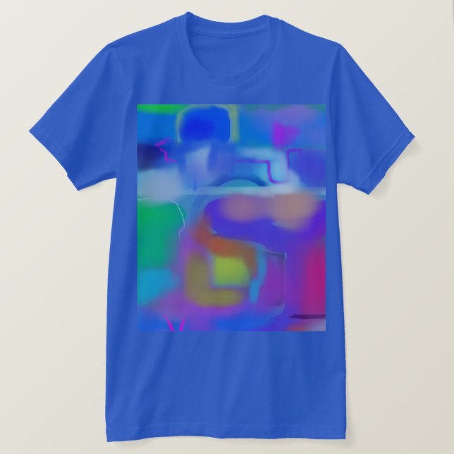 Camiseta Arte abstrata colorida 1 (Frente do Design)
