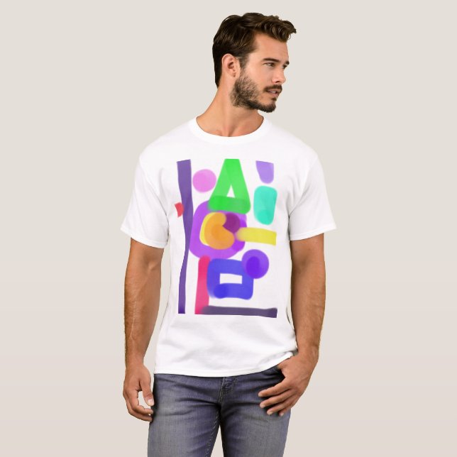Camiseta Arte abstrata colorida 14 (Frente Completa)