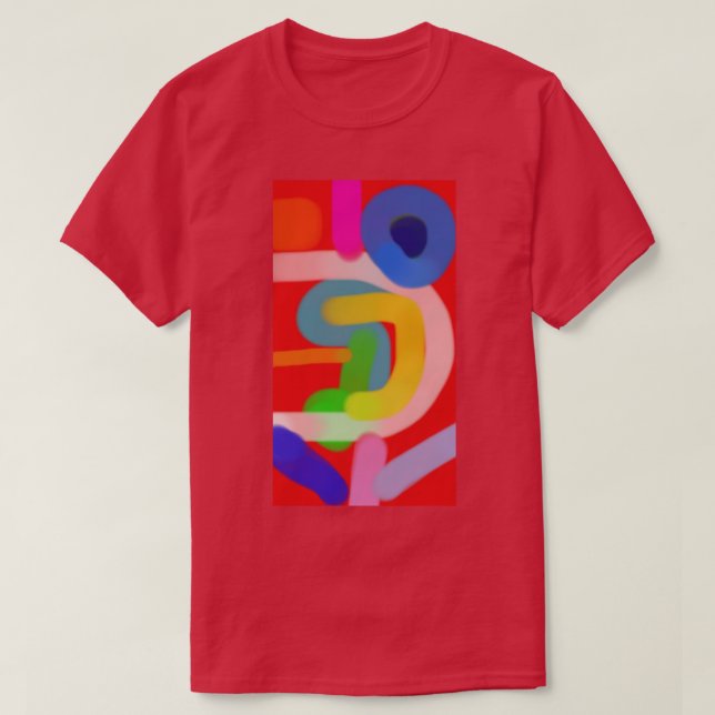 Camiseta Arte abstrata colorida 15 (Frente do Design)