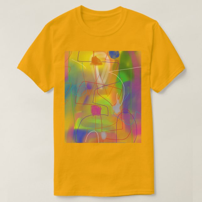 Camiseta Arte abstrata colorida 2 (Frente do Design)
