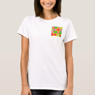 Camiseta Arte abstrata Colorida Feliz