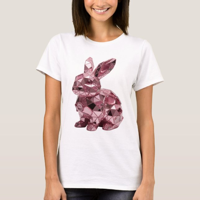 Camiseta Arte abstrata cor-de-rosa fresca Design Gráfico (Frente)