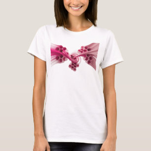 Camiseta ARTE ABSTRATA Cor-de-rosa Ousada Impressão de Moda