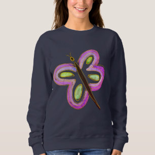 Camiseta Arte abstrata de borboleta rosa para vestir