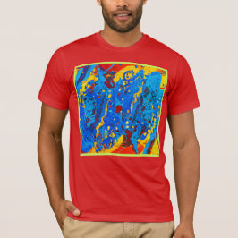Camiseta Arte abstrata de cores vívidas