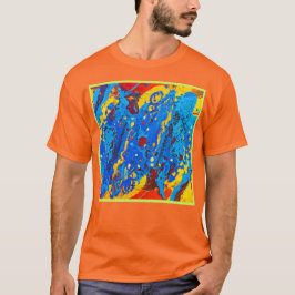 Camiseta Arte abstrata de cores vívidas
