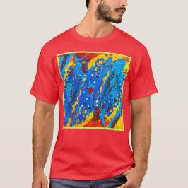 Camiseta Arte abstrata de cores vívidas