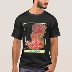 Camiseta Arte Abstrata de Frango Original