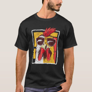 Camiseta Arte abstrata de galinha legal