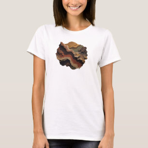 Camiseta Arte abstrata de laranja crocante Design