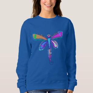 Camiseta Arte abstrata de libélula colorida para vestir