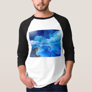 Camiseta arte abstrata de nuvem colorida surr da SlipperyJo