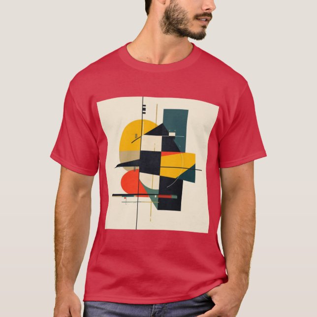 Camiseta Arte abstrata de ritmo industrial (Frente)