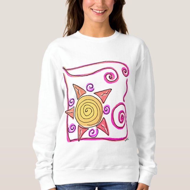 Camiseta Arte abstrata de sol para vestir (Frente)