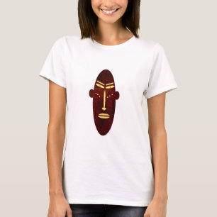 Camiseta Arte abstrata do rosto tribal africano vintage