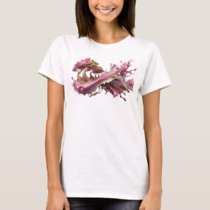Camiseta ARTE ABSTRATA Dourado Marcante Impressão de Moda