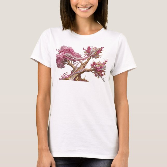 Camiseta Arte abstrata em Ouro Clássico Design (Frente)