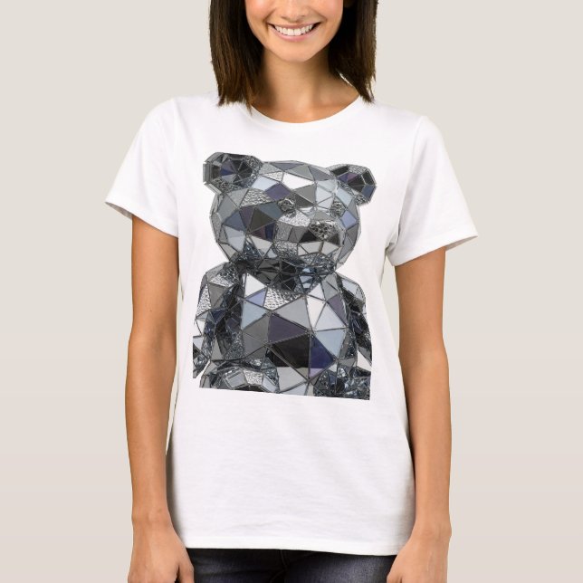Camiseta Arte abstrata em prata Design v2 (Frente)