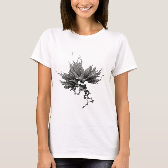 Camiseta Arte abstrata em prata impressionante Design (Frente)