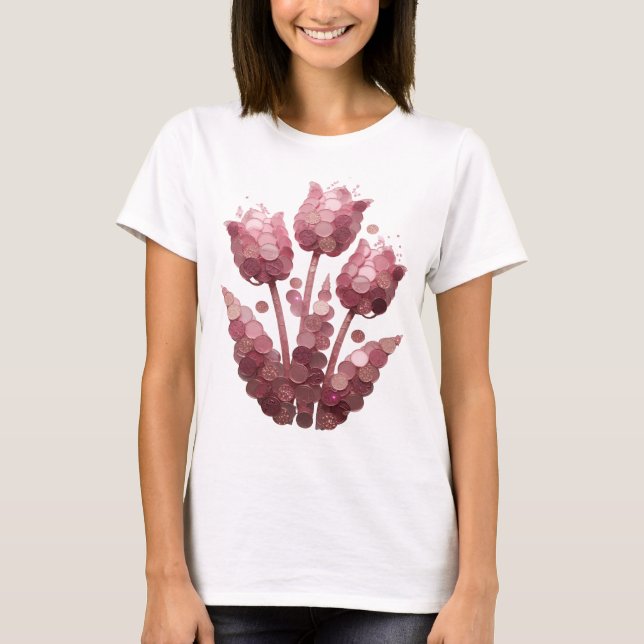 Camiseta Arte abstrata em prata impressionante Design (Frente)